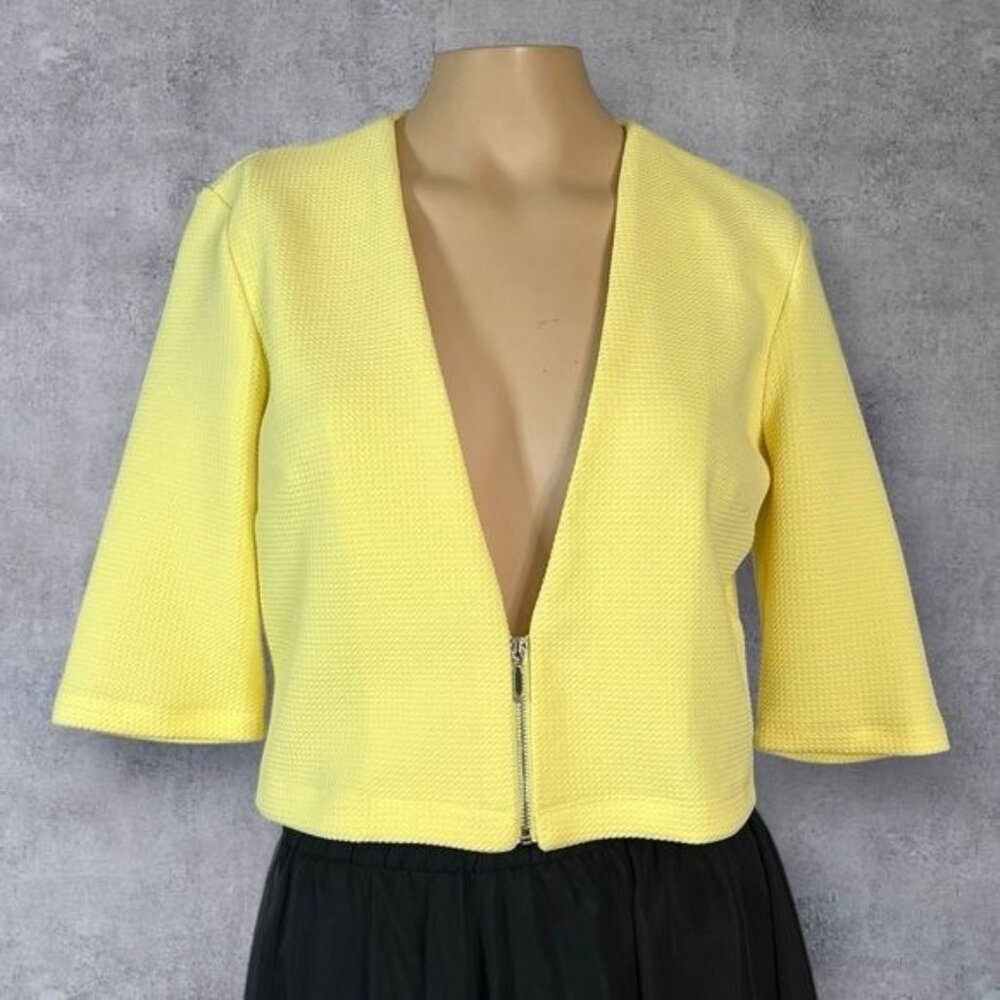 Perceptions New York Yellow Cropped Jacket – Size 8